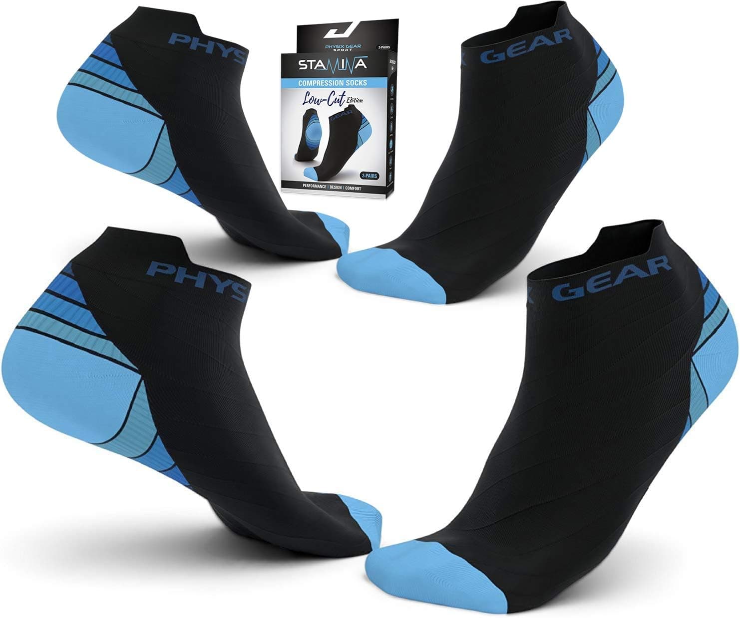 Physix Gear Compression Socks (3 Pairs) - Image 4