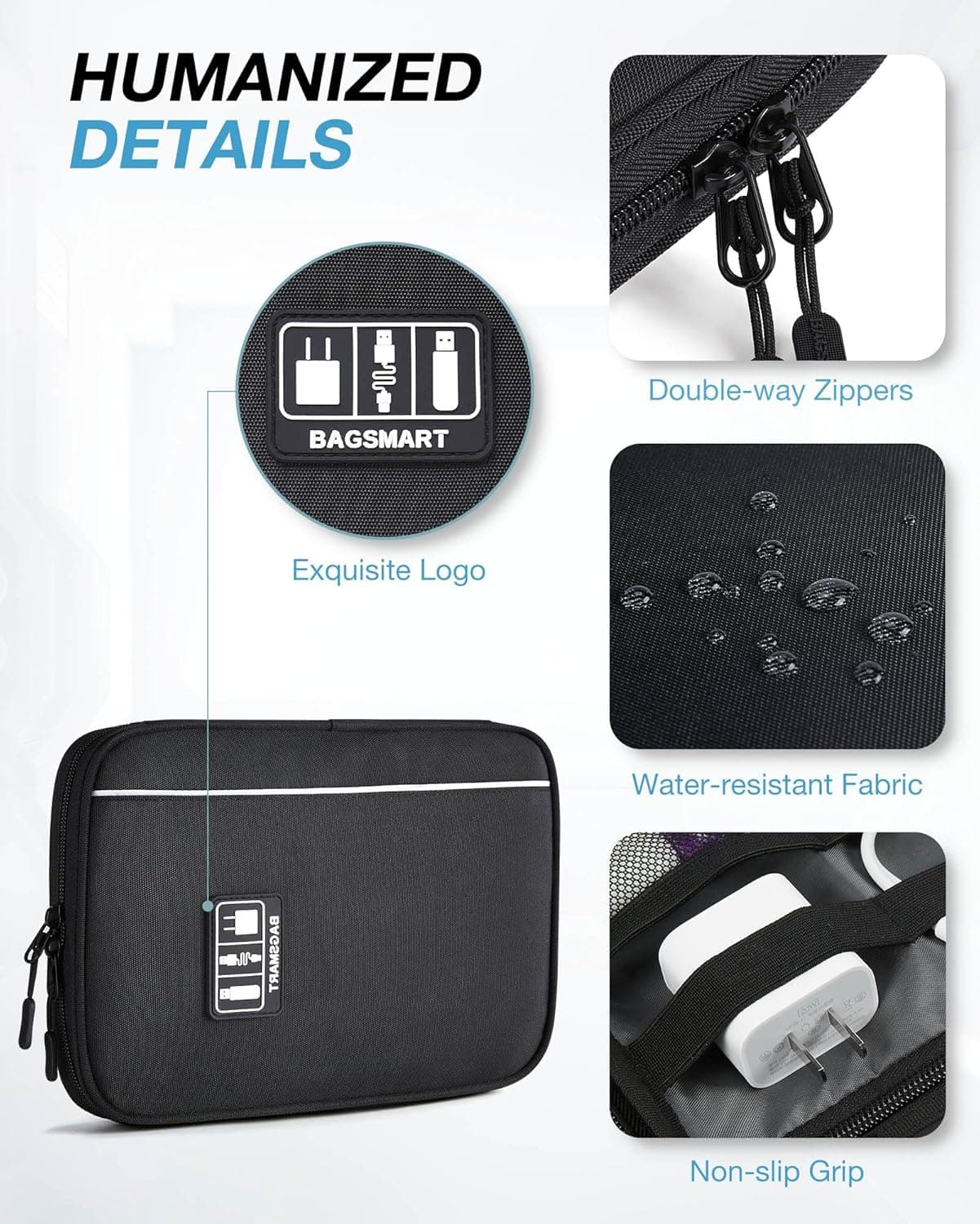 BAGSMART Electronics Organizer Travel Case - Image 4